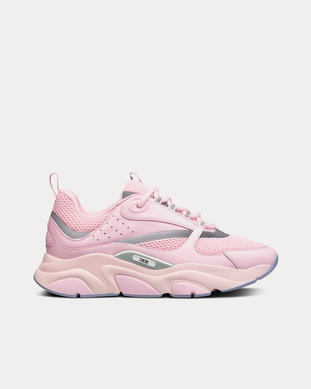 Dior - B22 Pink Technical Mesh and Smooth Calfskin Low Top Sneakers