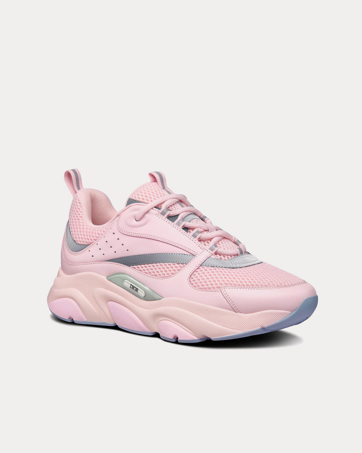 Dior - B22 Pink Technical Mesh and Smooth Calfskin Low Top Sneakers