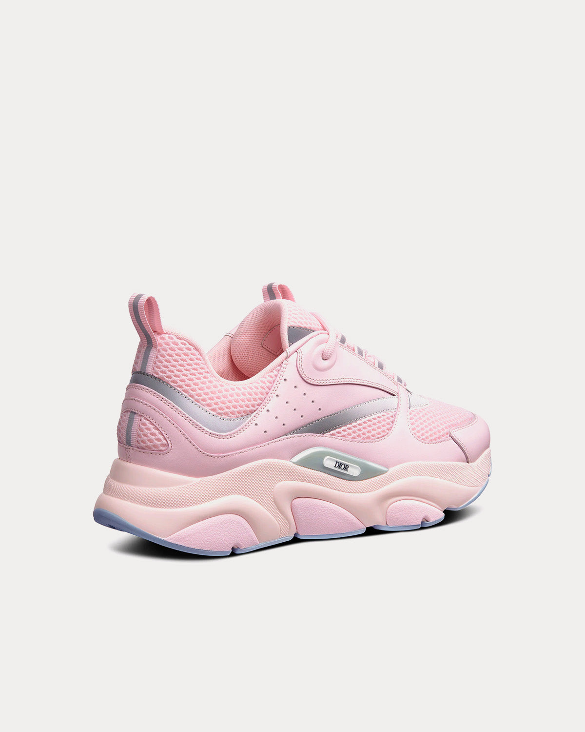 Dior - B22 Pink Technical Mesh and Smooth Calfskin Low Top Sneakers