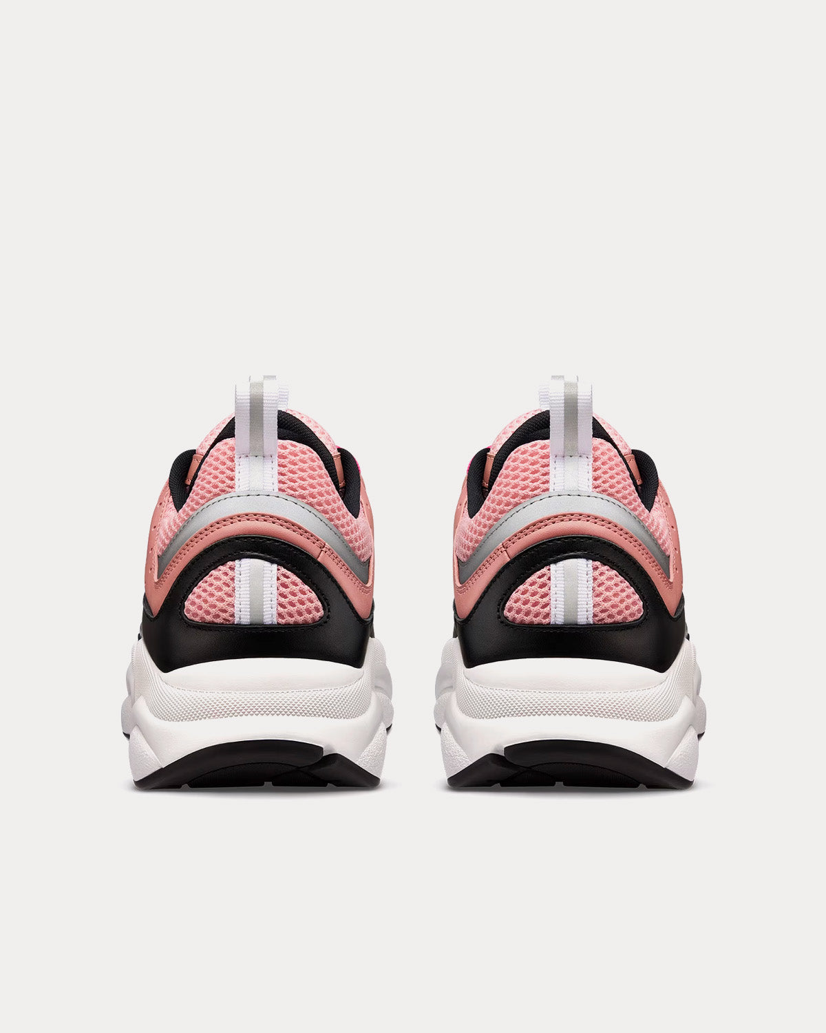 Dior B22 Pink and White Technical Mesh with Pink and Black Calfskin Low Top Sneakers - 4