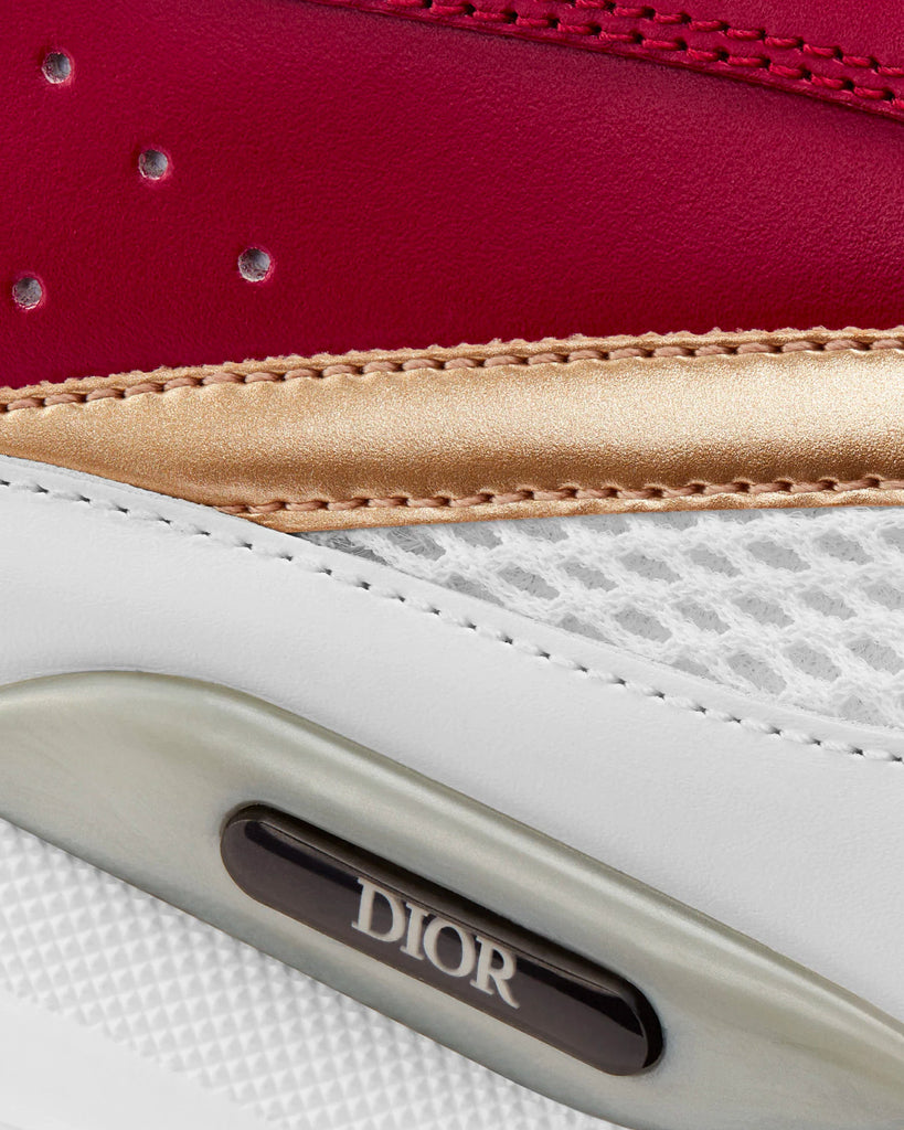 Dior B22 White and Black Technical Mesh with Burgundy, White and