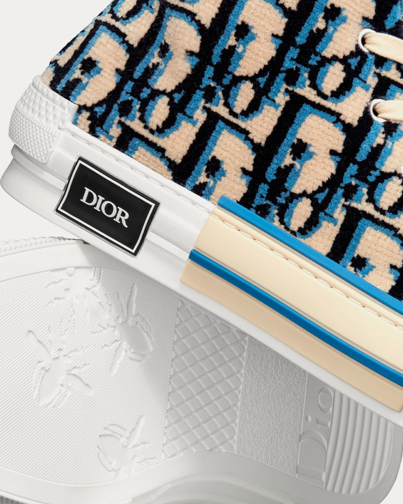 Dior B23 Blue Dior Oblique Canvas High Top Sneakers - Sneak in Peace