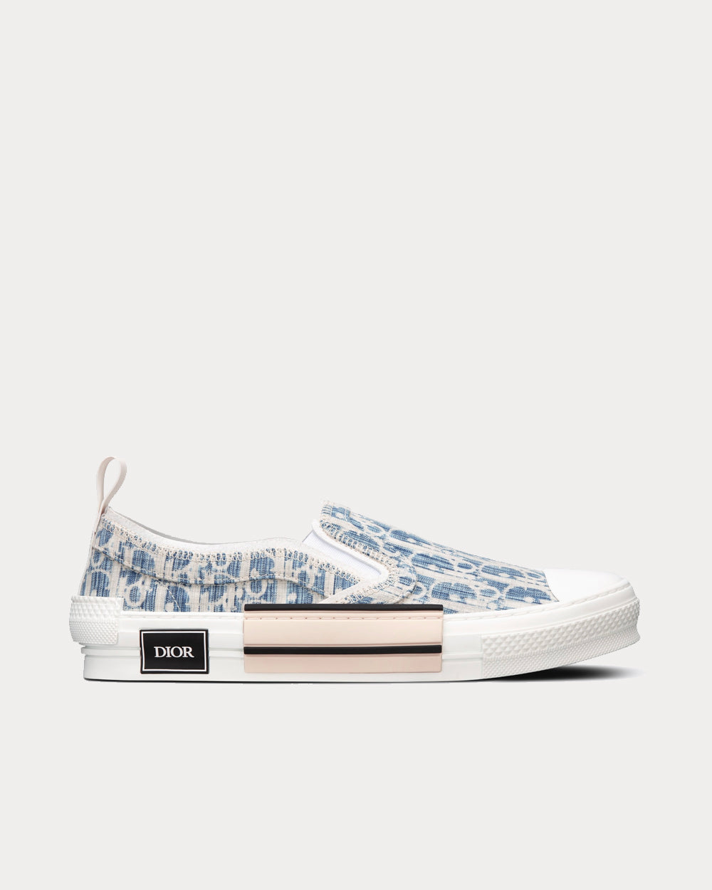 Dior B23 Blue Dior Oblique Kasuri Jacquard Slip On Sneakers - 1