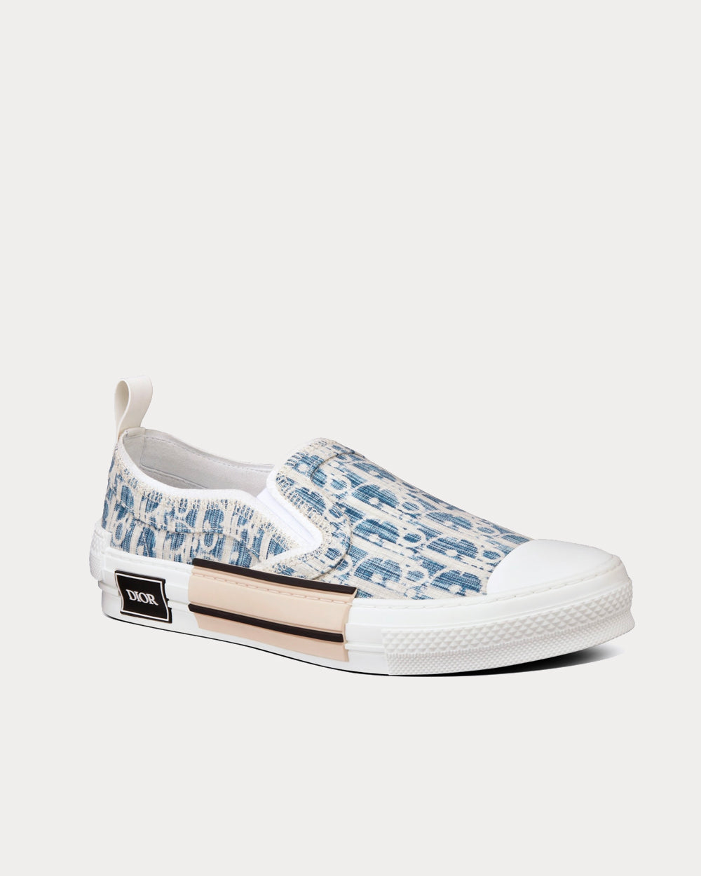 Dior B23 Blue Dior Oblique Kasuri Jacquard Slip On Sneakers - 2