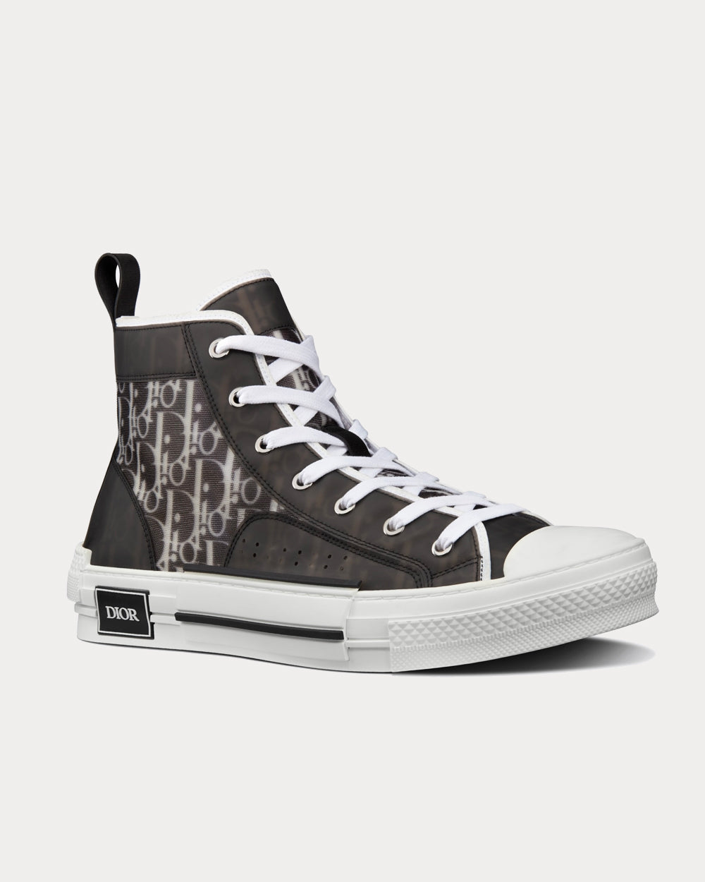 Dior B23 Black and White Dior Oblique Canvas High Top Sneakers Sneak in Peace