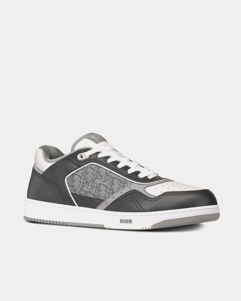 Dior B27 Anthracite Gray and White Smooth Calfskin with Dior