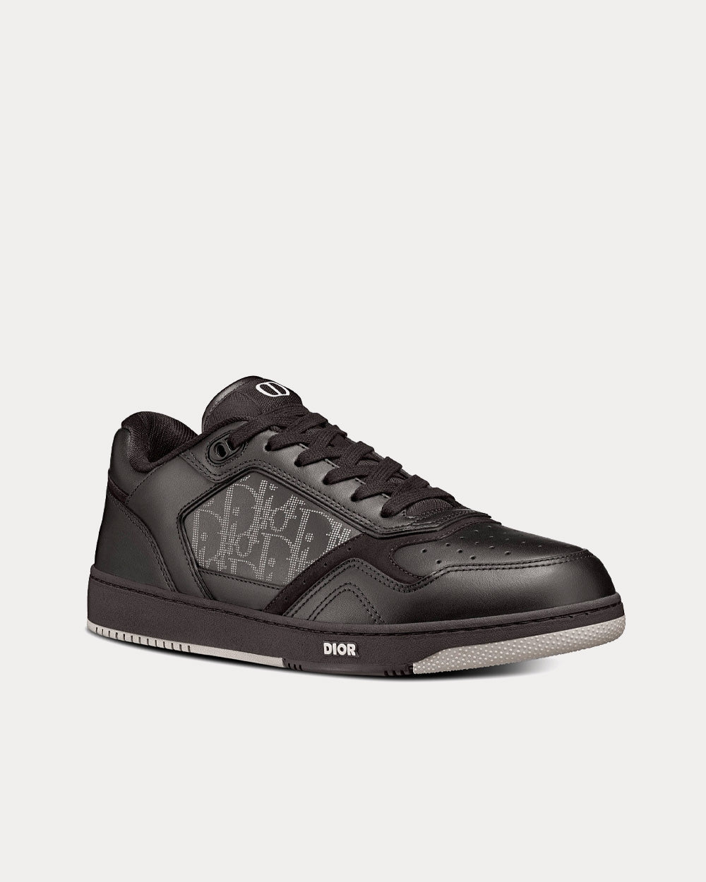 Dior B27 Black Dior Oblique Galaxy Leather with Smooth Calfskin and Suede Low Top Sneakers - 3