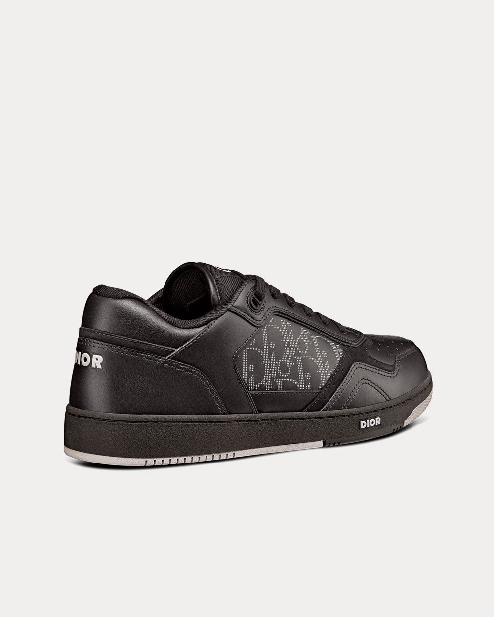 Dior B27 Black Dior Oblique Galaxy Leather with Smooth Calfskin and Suede Low Top Sneakers - 4