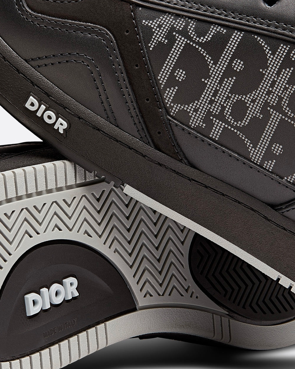 Dior B27 Black Dior Oblique Galaxy Leather with Smooth Calfskin and Suede Low Top Sneakers - 5