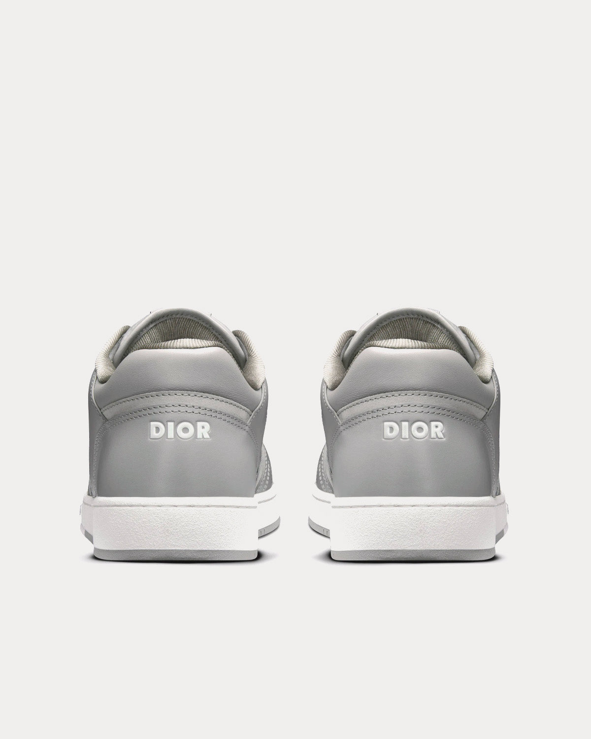 Dior B27 Dior Gray Smooth Calfskin and CD Diamond Canvas Low Top Sneakers - 3