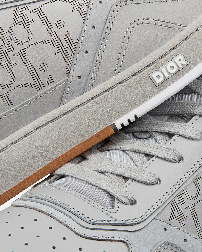 Dior B27 Gray Smooth Calfskin And Dior Oblique Galaxy Leather Low Top ...