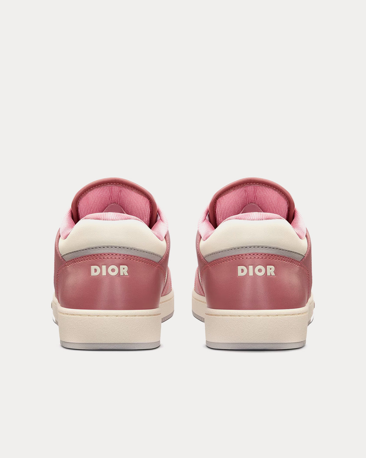 Dior B27 Smooth Calfskin with Dior Oblique Jacquard Pink / Cream Low Top Sneakers - 4