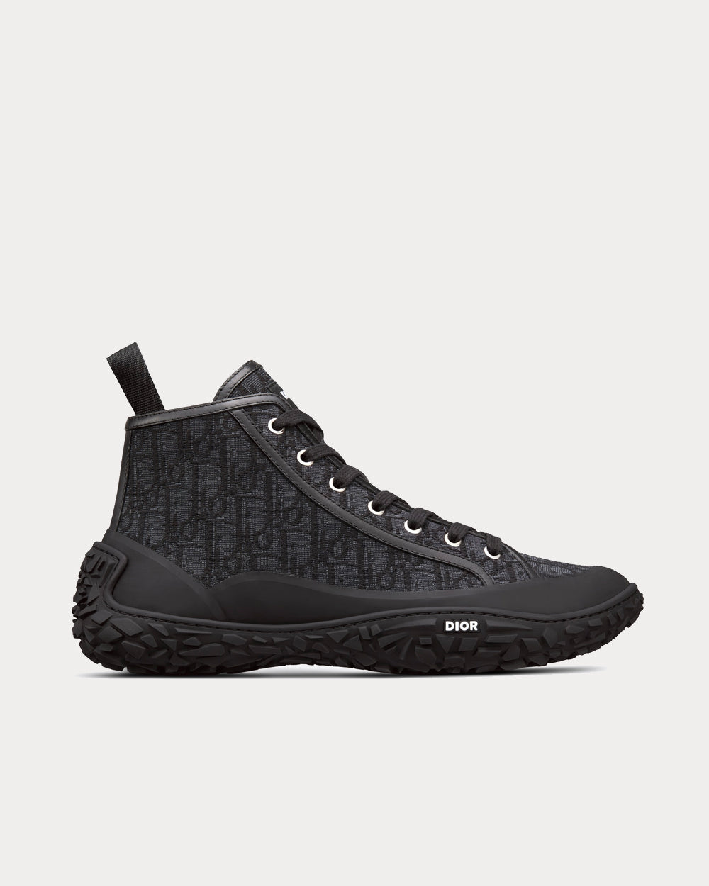 Dior - B28 Black Dior Oblique Jacquard and Rubber High Top Sneakers