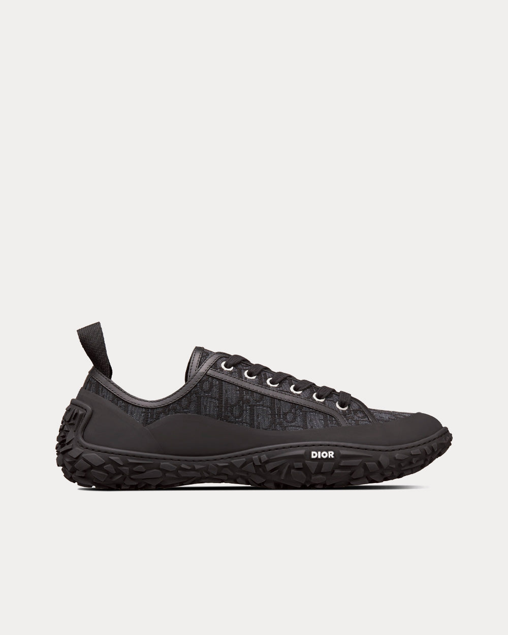 Dior B28 Black Dior Oblique Jacquard and Rubber Low Top Sneakers 