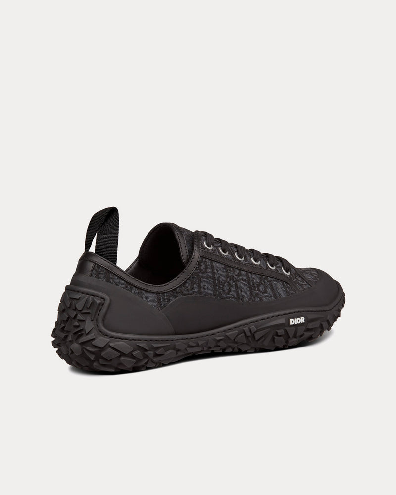 Dior B28 Black Dior Oblique Jacquard and Rubber Low Top Sneakers - 4