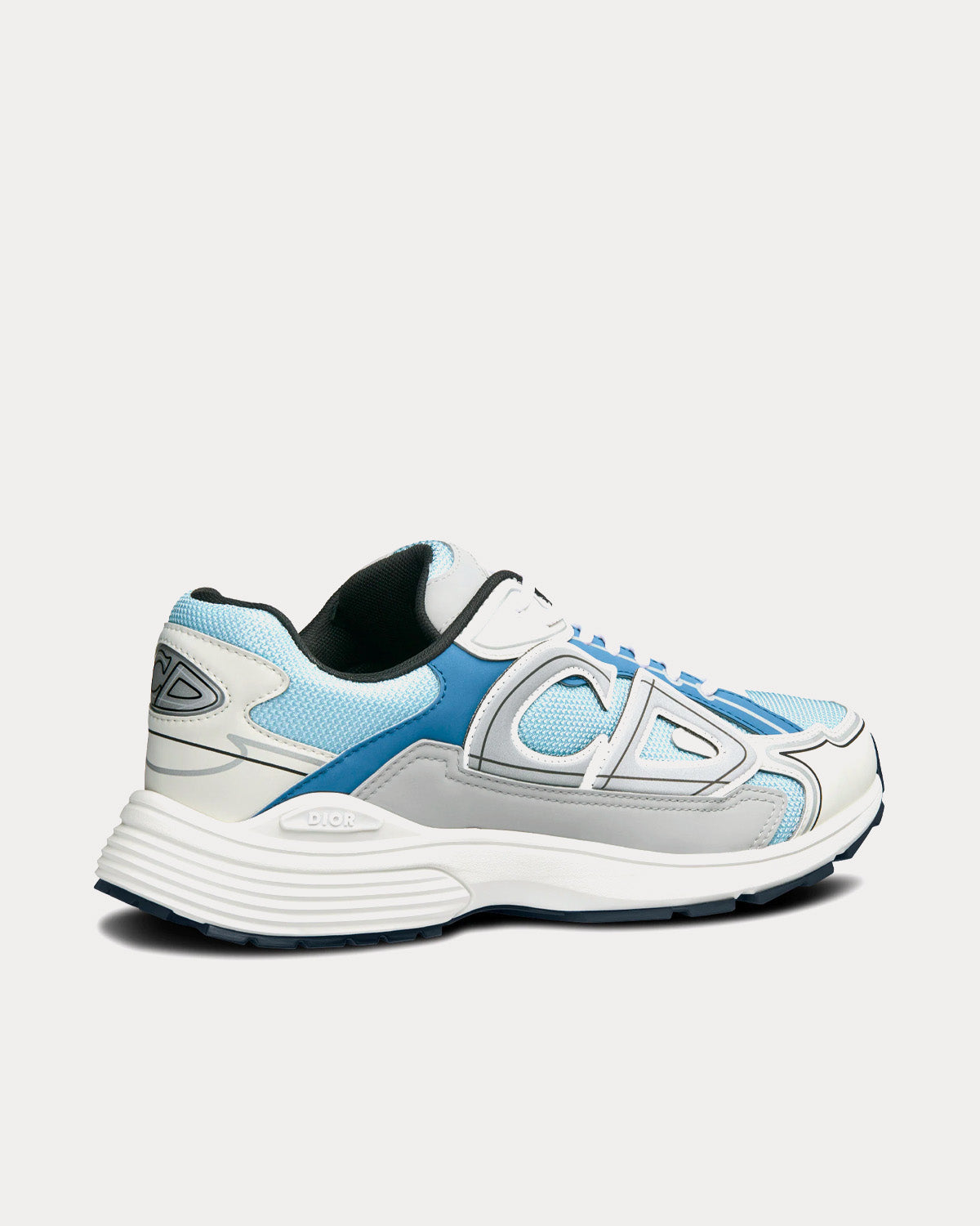 Dior - B30 Light Blue Mesh and Dior Gray, White and Blue Technical Fabric Low Top Sneakers