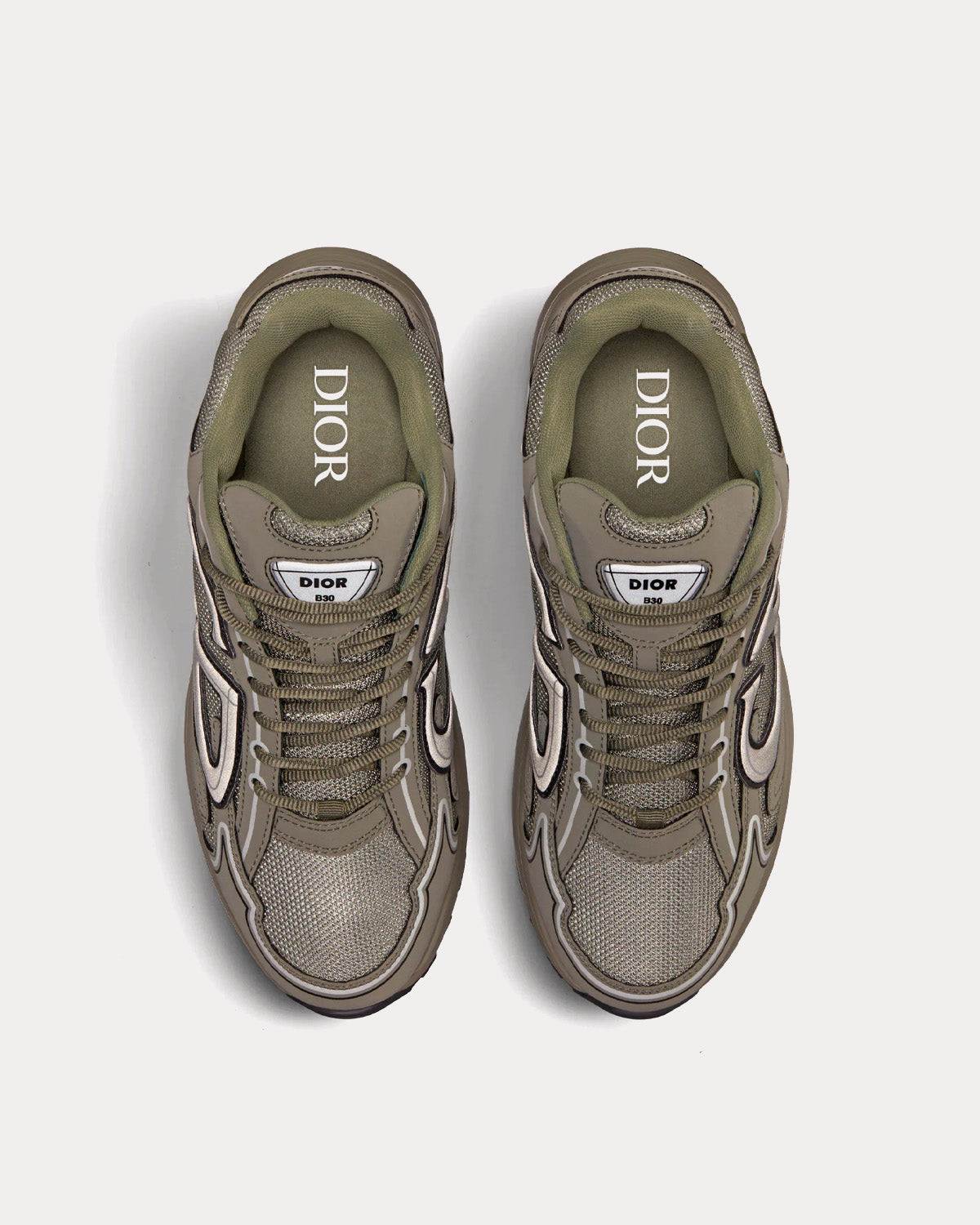 Dior - B30 Olive Mesh and Technical Fabric Low Top Sneakers