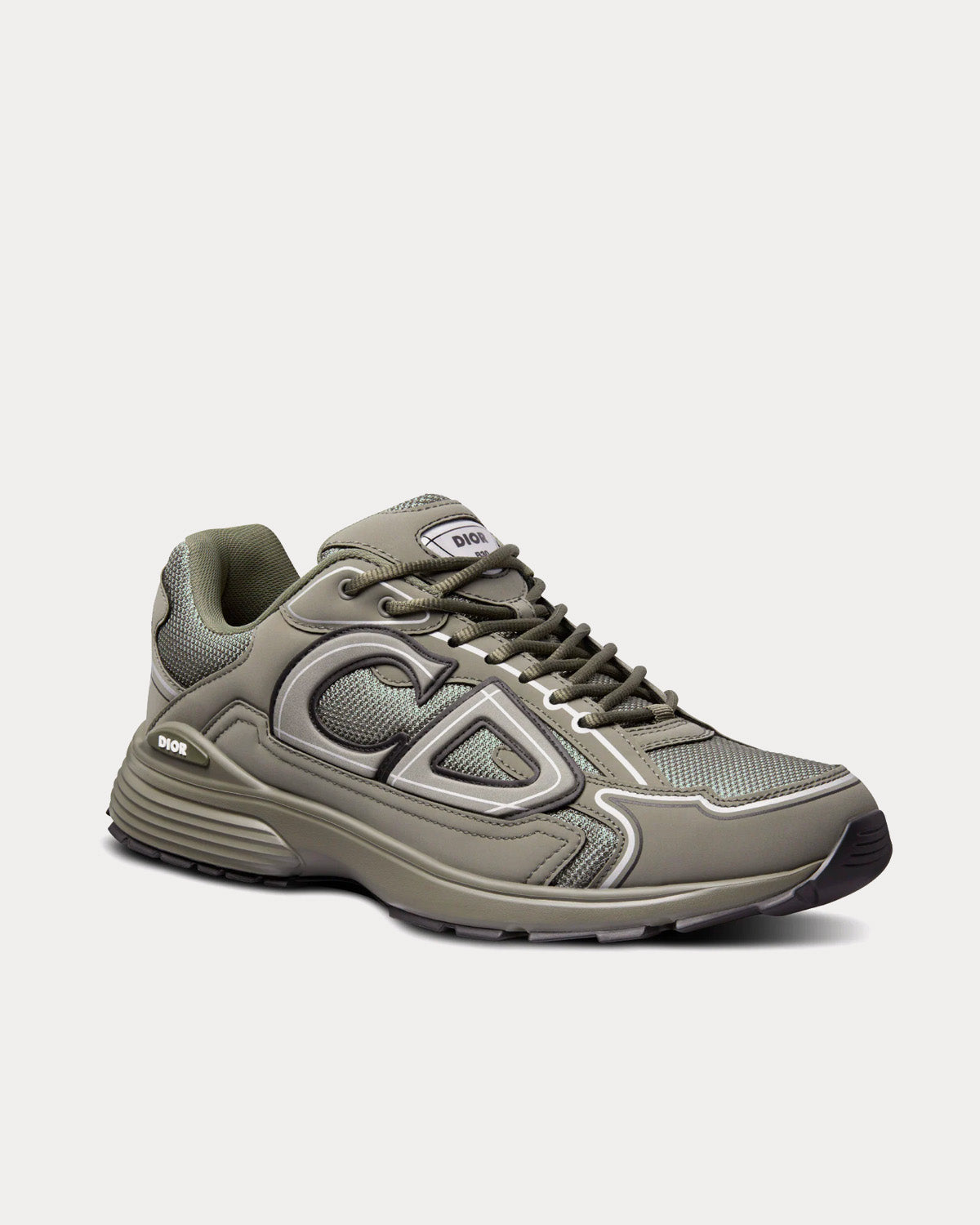 Dior B30 Olive Mesh and Technical Fabric Low Top Sneakers - 3