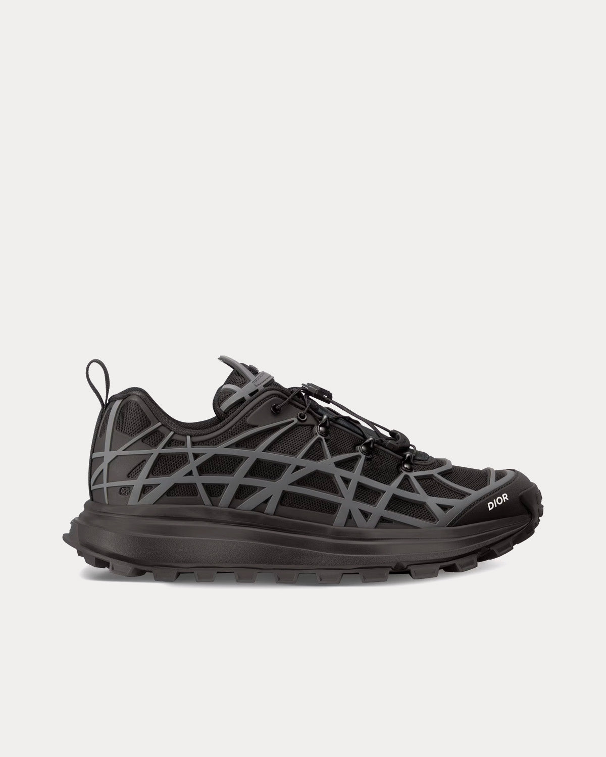 Dior B31 Runner Technical Mesh & Rubber with Warped Cannage Motif Black / Anthracite Grey Low Top Sneakers - 1