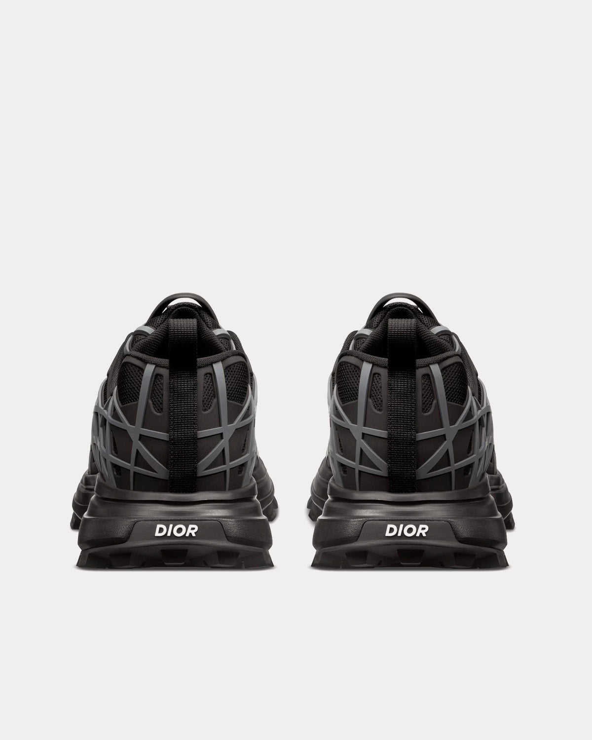 Dior B31 Runner Technical Mesh & Rubber with Warped Cannage Motif Black / Anthracite Grey Low Top Sneakers - 4