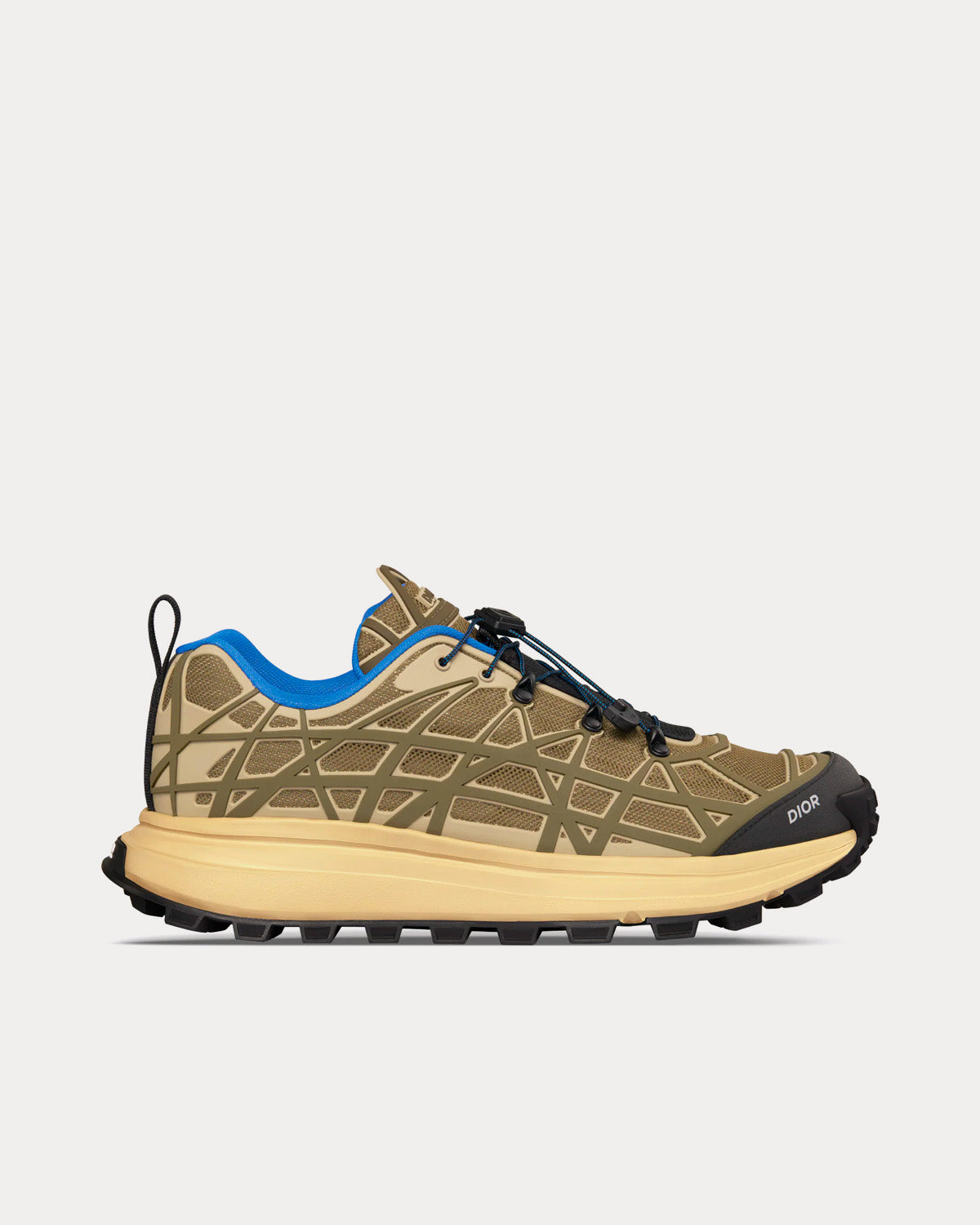 Dior B31 Runner Technical Mesh & Rubber with Warped Cannage Motif Brown / Khaki Low Top Sneakers - 1