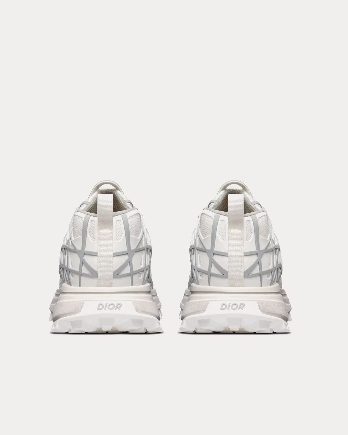 Dior B31 Runner Technical Mesh & Rubber with Warped Cannage Motif White / Grey Low Top Sneakers - 4