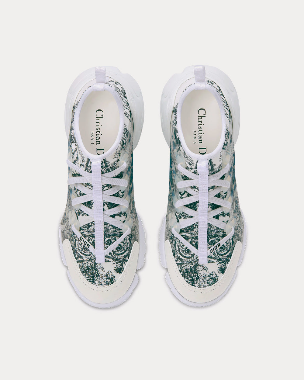 Dior D-Connect Blue and White Technical Fabric with Dior Étoile Print Low Top Sneakers - 2