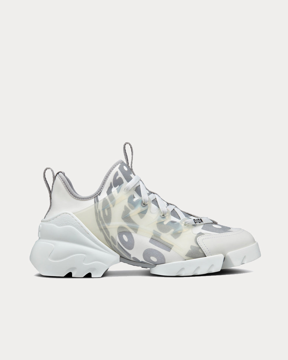 Dior D-Connect White Dior Spatial Printed Reflective Technical Fabric Low Top Sneakers - 1