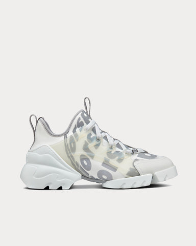 Dior D-Connect White Dior Spatial Printed Reflective Technical Fabric Low Top Sneakers