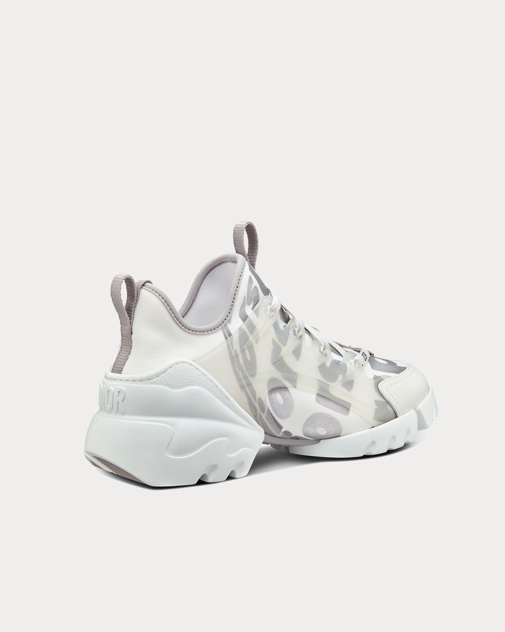 Dior D-Connect White Dior Spatial Printed Reflective Technical Fabric Low Top Sneakers - 4