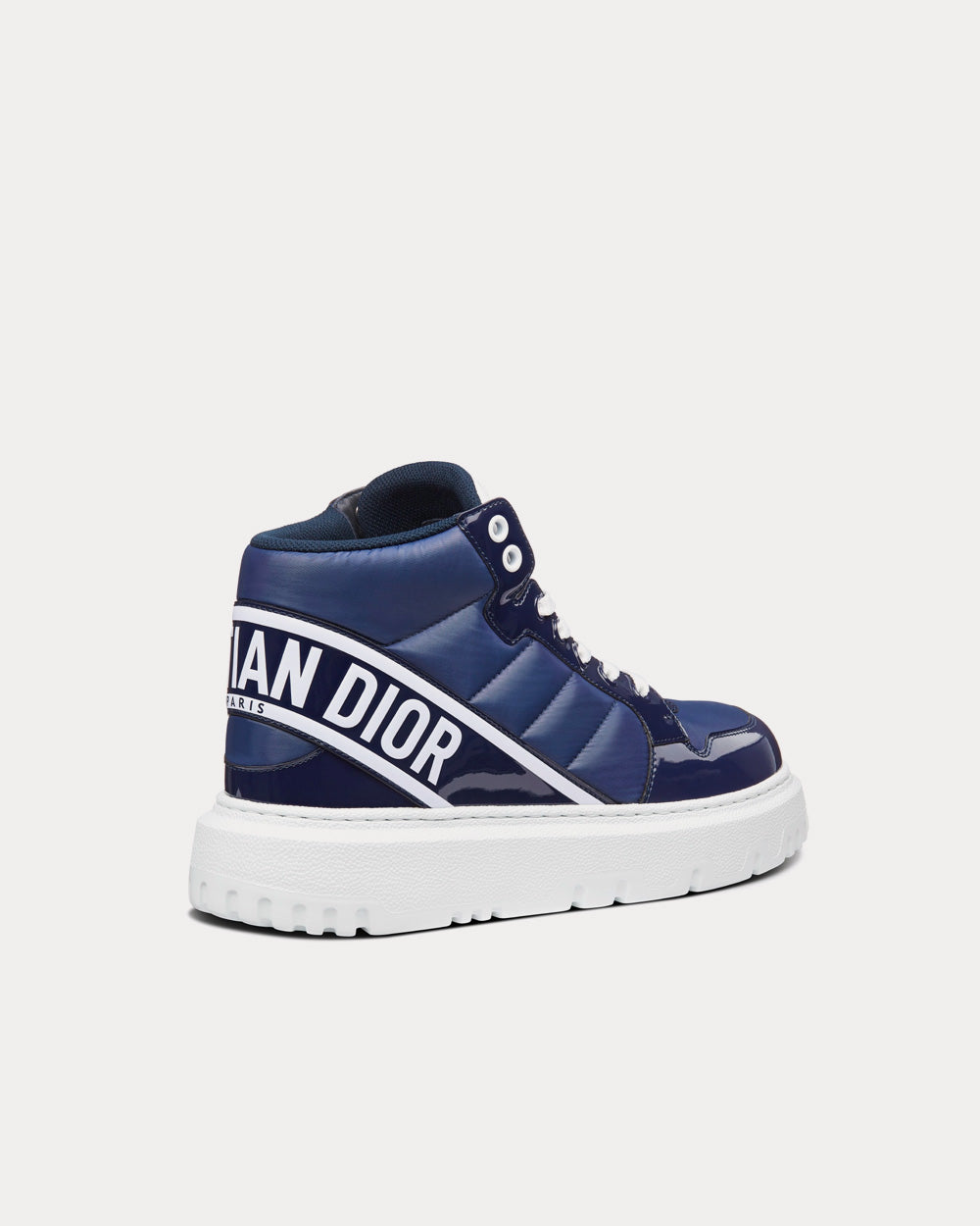 Dior D-Player Quilted Nylon Navy Blue High Top Sneakers - 3