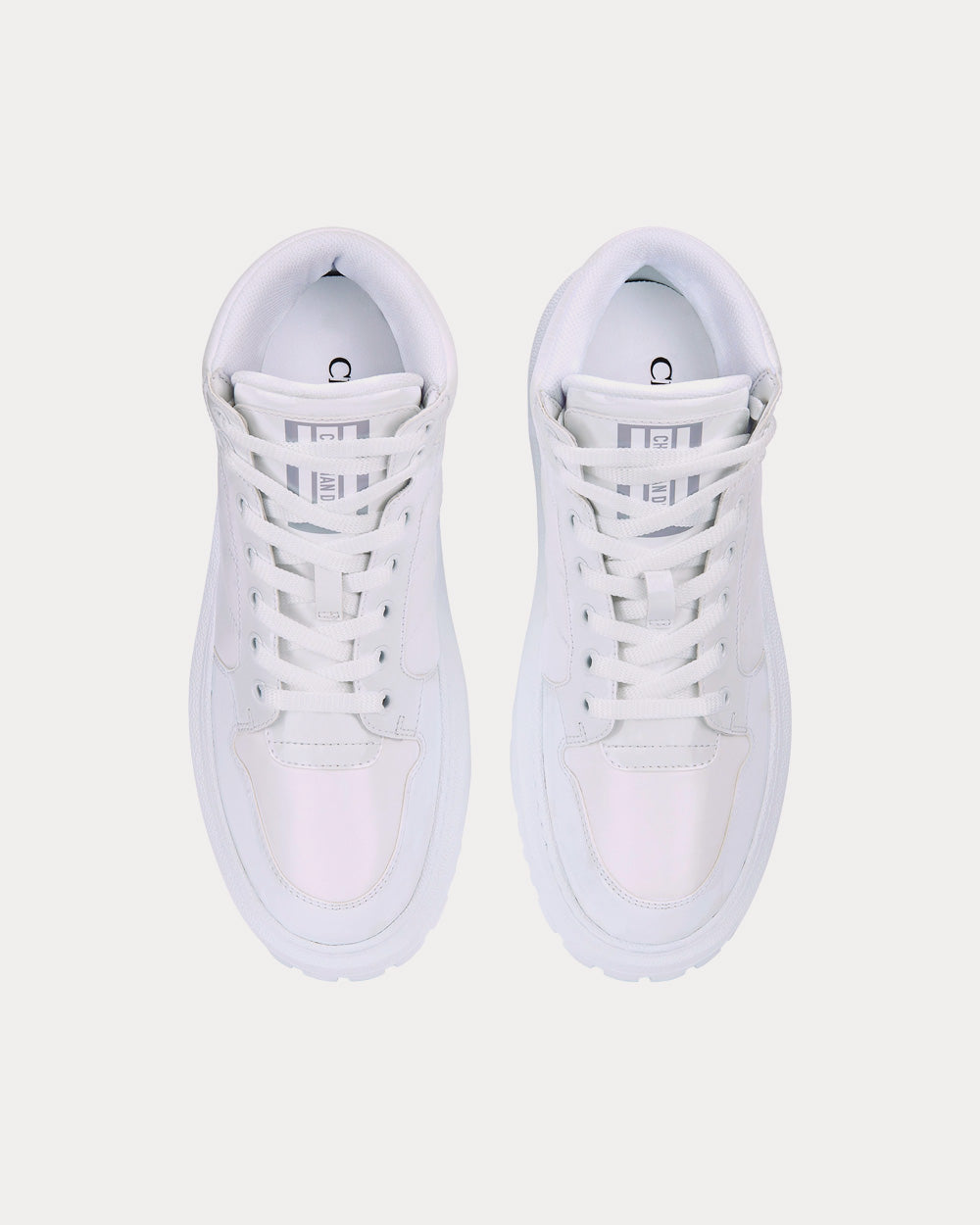 Dior D-Player Quilted Nylon White High Top Sneakers - 2