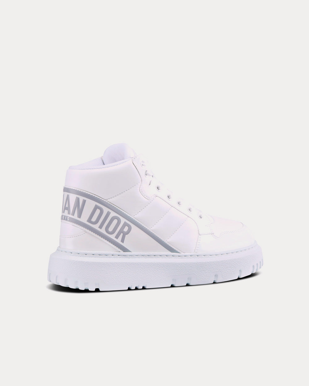 Dior D-Player Quilted Nylon White High Top Sneakers - 3