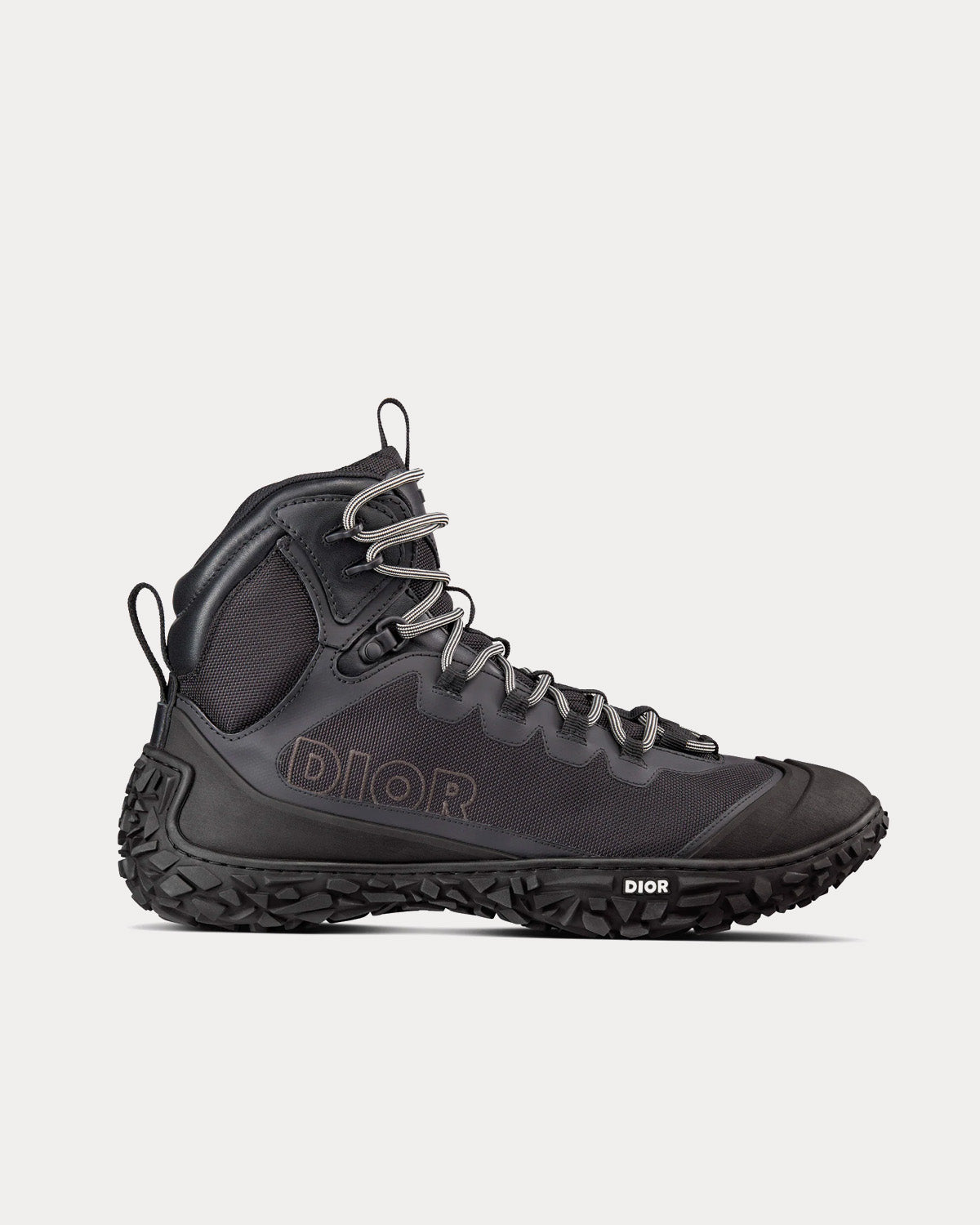 Dior Diorizon Hiking Ankle Boot Black Technical Mesh and Rubber High Top Sneakers - 1