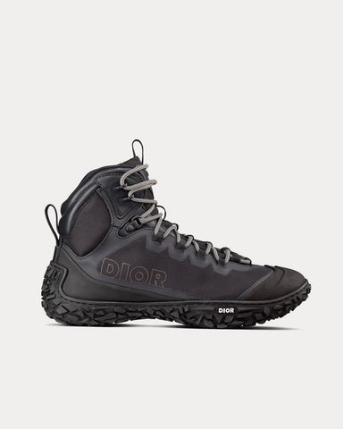 Dior Diorizon Hiking Ankle Boot Black Technical Mesh and Rubber High Top Sneakers