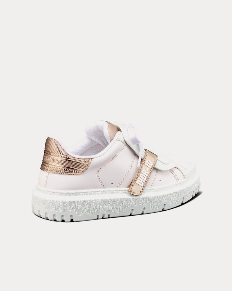 Dior Dior-ID White Calfskin and Gold-Tone Laminate Low Top Sneakers - 4