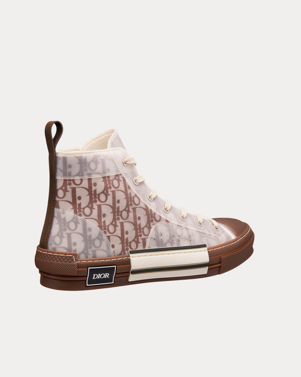 Dior B23 Coffee Dior Oblique Canvas High Top Sneakers - 4