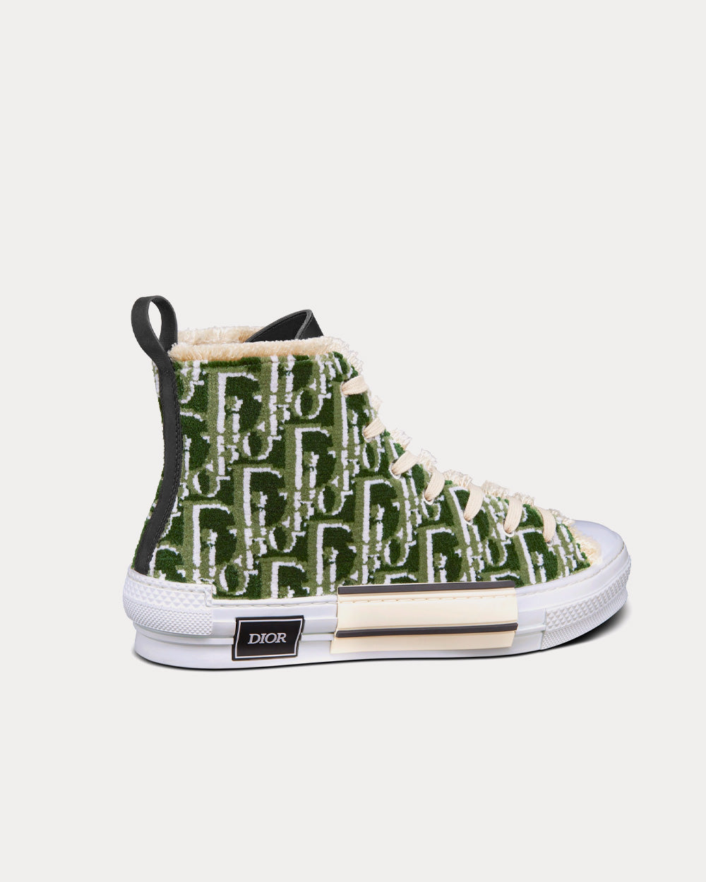 Dior B23 Olive Dior Oblique Tapestry High Top Sneakers - 3