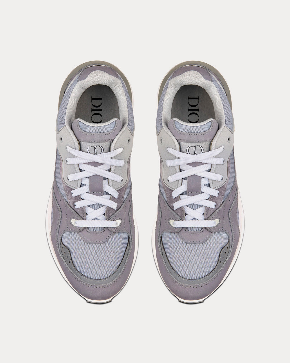 Dior B29 Gray Technical Mesh, Suede and Smooth Calfskin Low Top Sneakers - 2