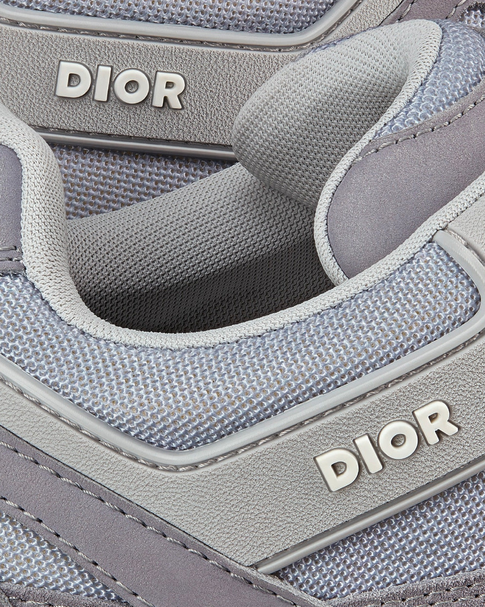 Dior B29 Gray Technical Mesh, Suede and Smooth Calfskin Low Top Sneakers - 5