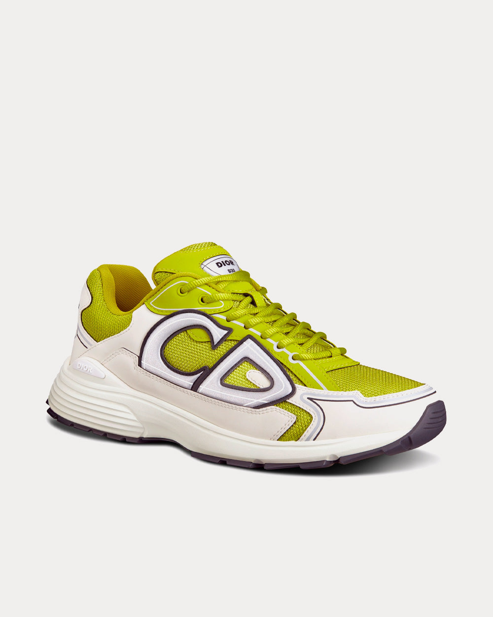 Dior B30 Yellow Mesh and White Technical Fabric Low Top Sneakers - 3