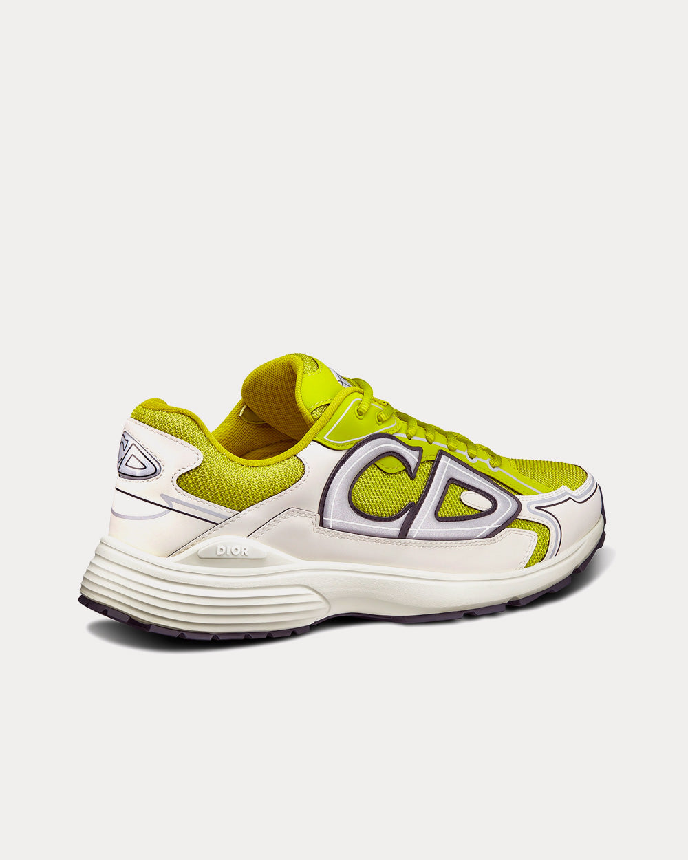 Dior B30 Yellow Mesh and White Technical Fabric Low Top Sneakers - 4