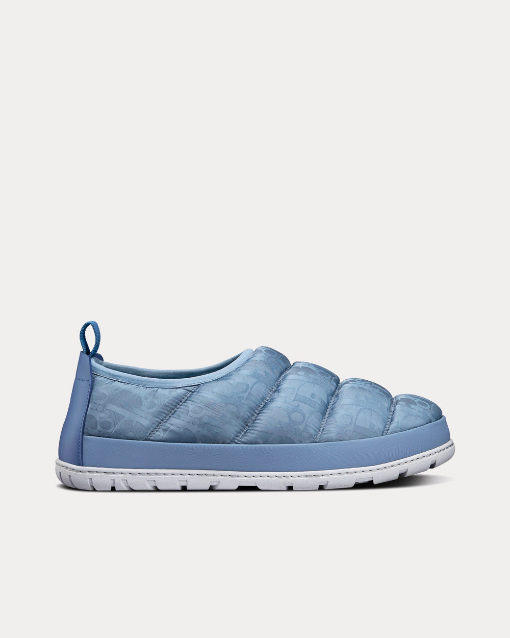 Dior Snow Slipper Quilted Dior Oblique Mirage Technical Fabric Blue Slip Ons - 1