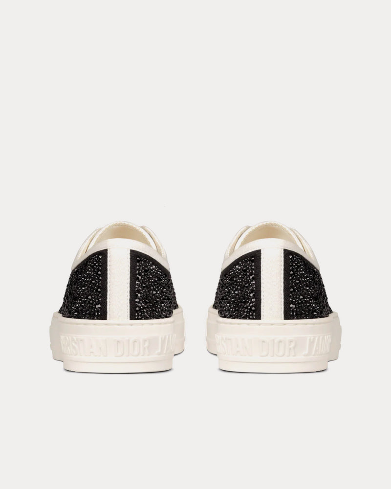 Dior Walk'n'Dior Black Cotton Embroidered with Strass Low Top Sneakers - 4