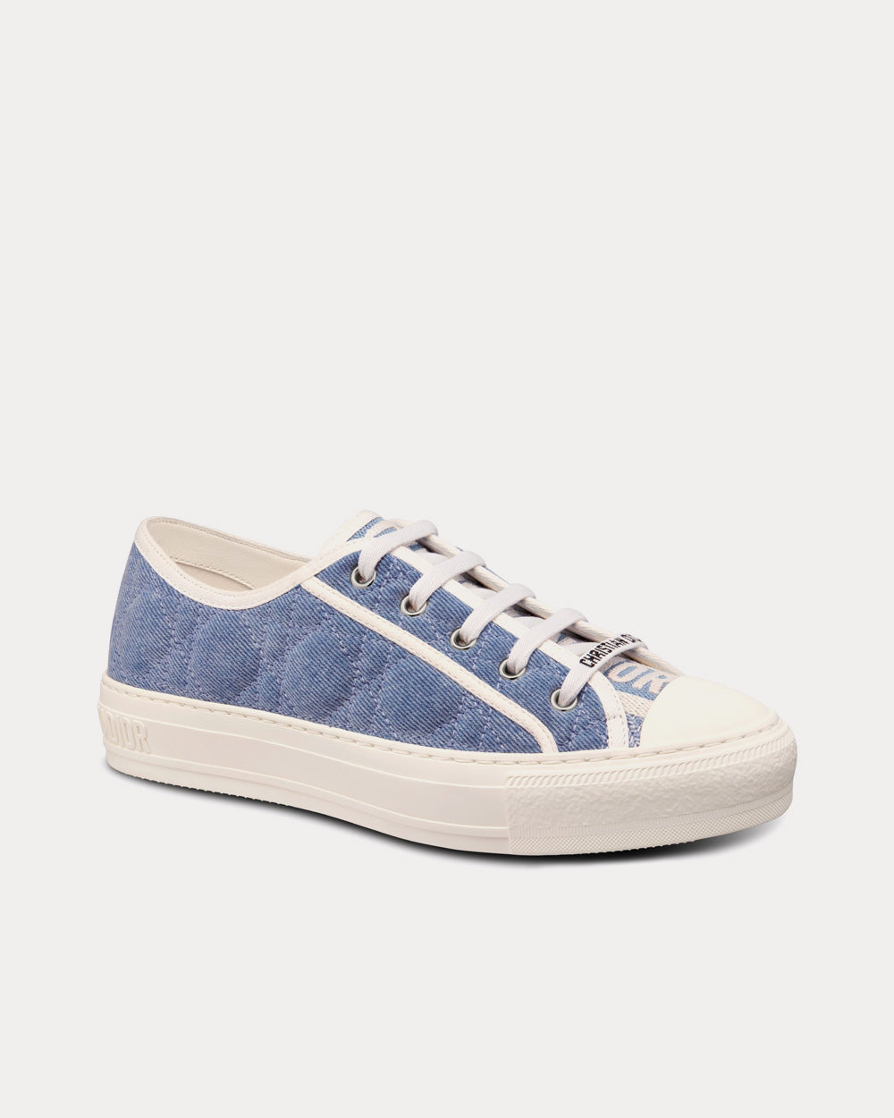 Dior Walk'n'Dior Blue Faded Cannage Embroidered Denim Low Top Sneakers - 3