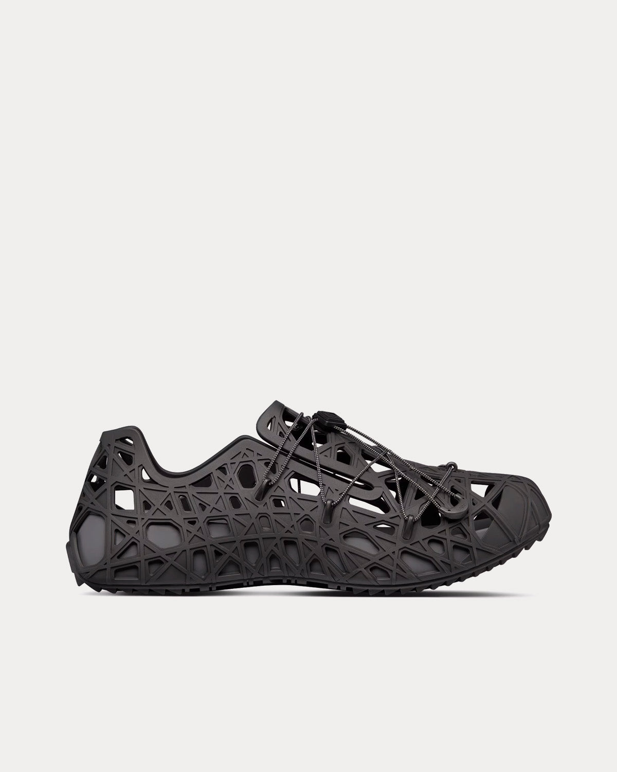 Dior Dior Warp Black Cosmo Rubber with Warped Cannage Motif Sandals - 1