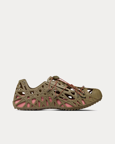 Dior Dior Warp Khaki Cosmo Rubber with Warped Cannage Motif Sandals