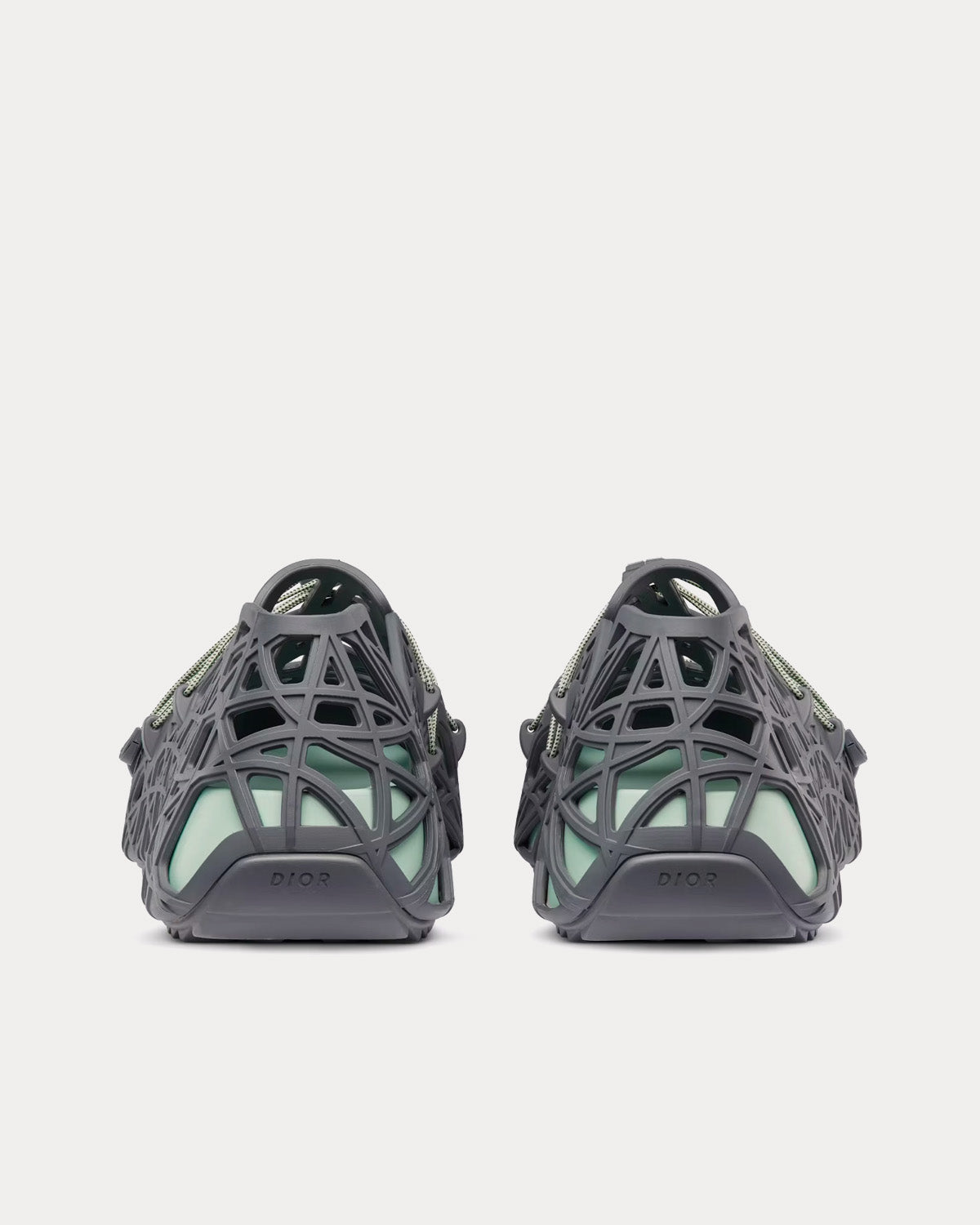 Dior Dior Warp Anthracite Gray Cosmo Rubber with Warped Cannage Motif Sandals - 4