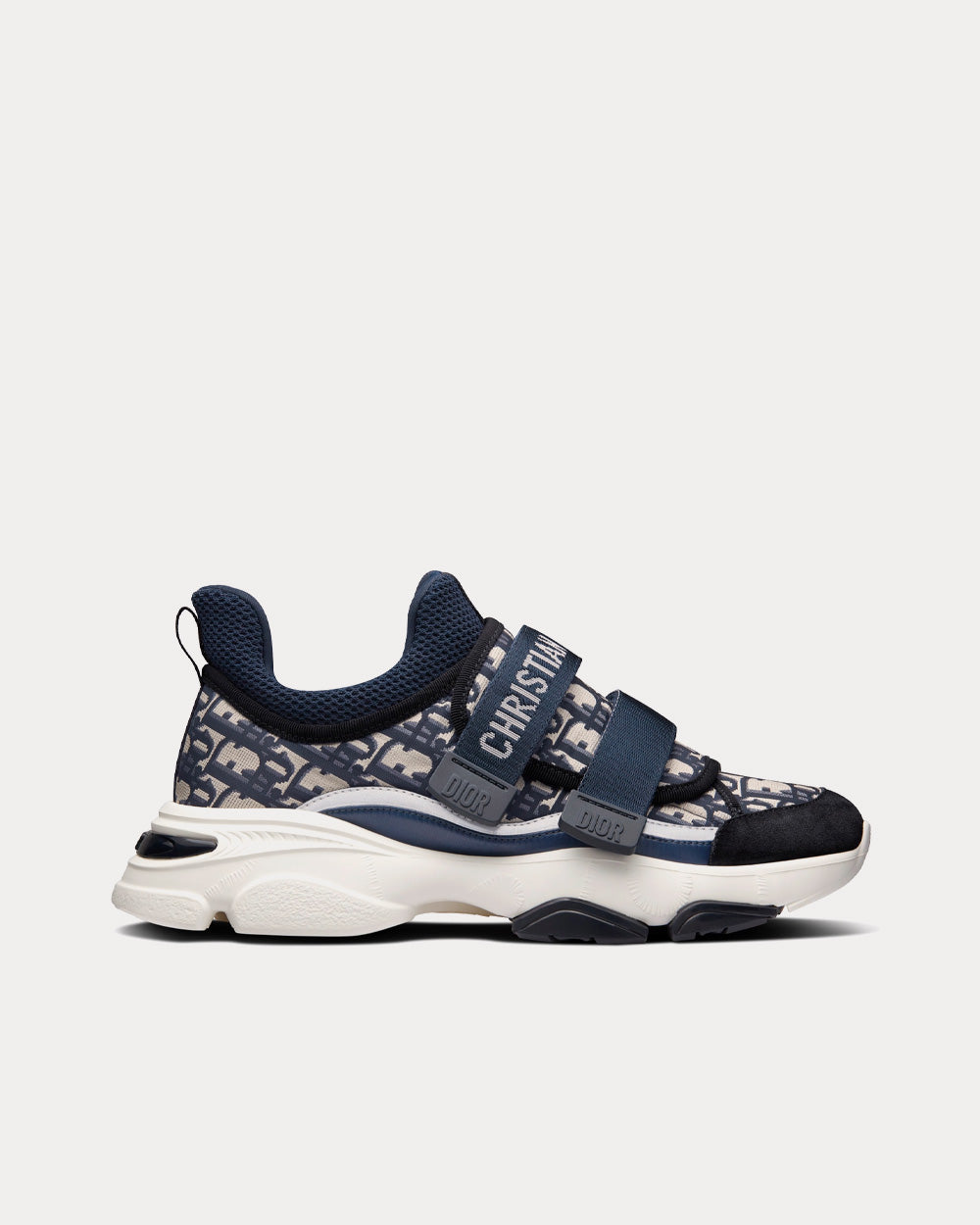 Dior D-Wander Deep Blue Dior Oblique Technical Fabric Low Top Sneakers - 1