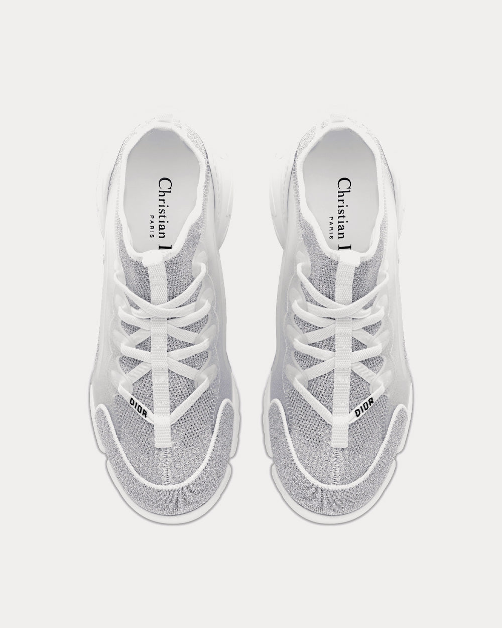 Dior D-Connect Silver-Tone Laminated Mesh High Top Sneakers - 2